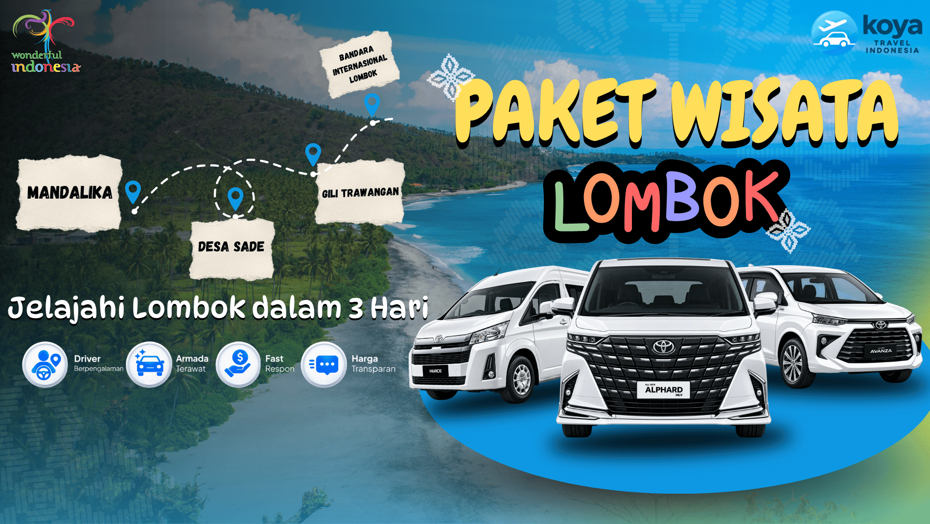 Paket Wisata Lombok 3 Hari 2 Malam, Liburan Praktis Tanpa Perlu Repot Atur Sendiri